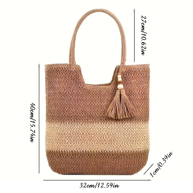 Custom Woven Tassel Beach Bag